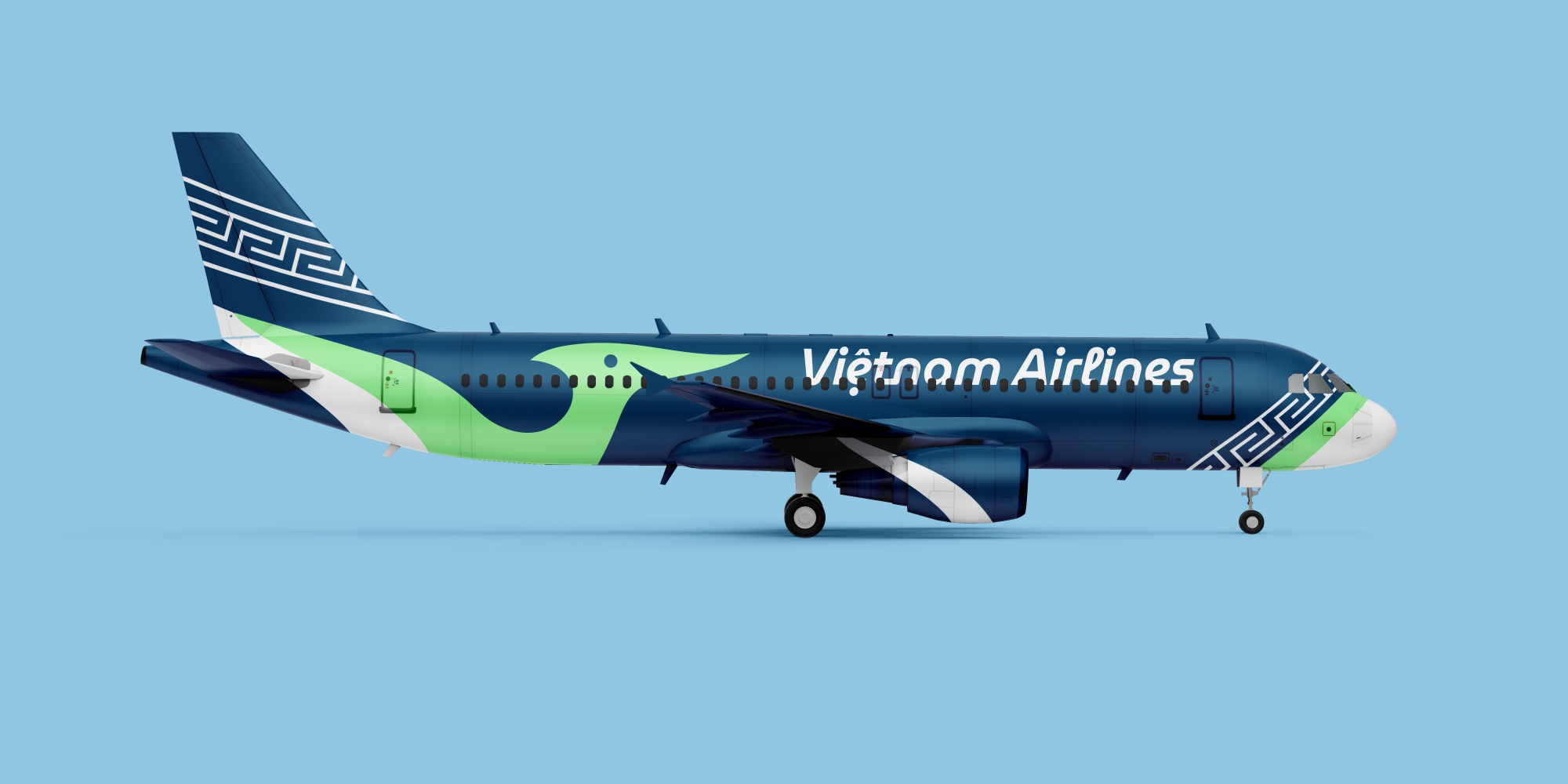 Plane livery mockup